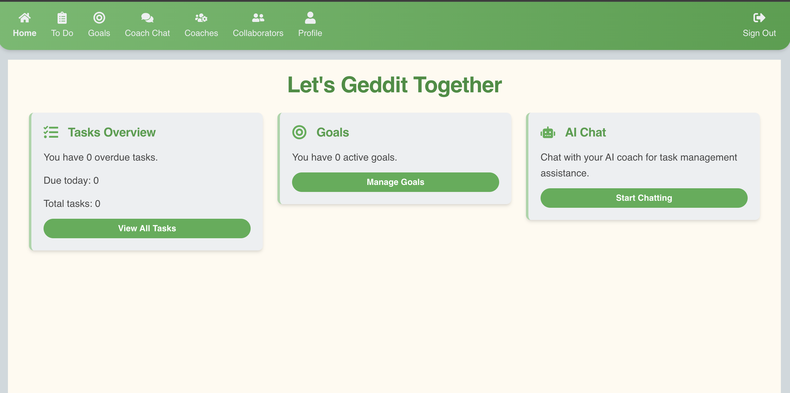 GedditTogether Web App Screenshot